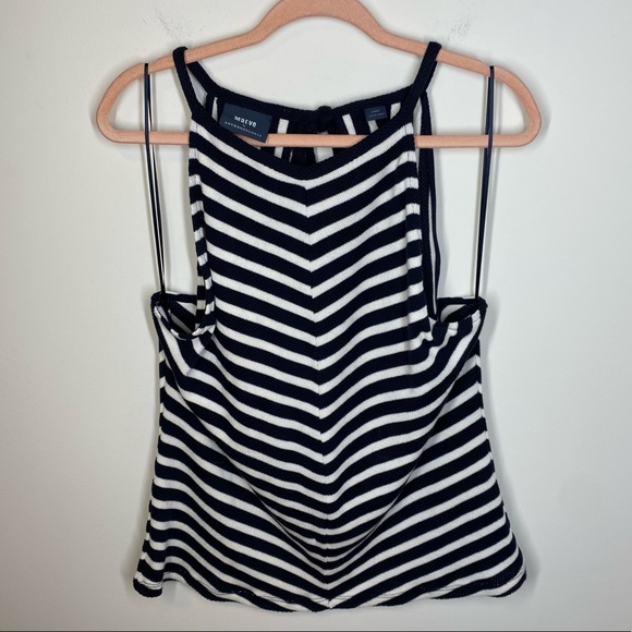 Anthropologie Tops - Maeve by Anthropologie Melany Striped Knit Open Tie Back Tank Top